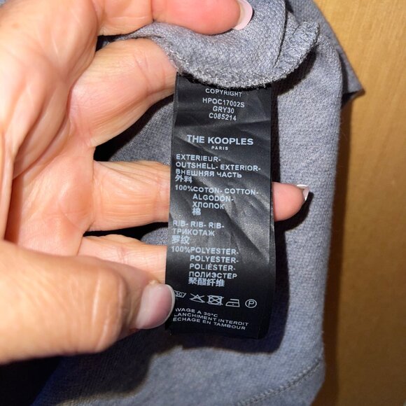 The Kooples Mens Polo Shirt Size Small Gray Short Sleeve Pure Cotton New - Picture 6 of 10